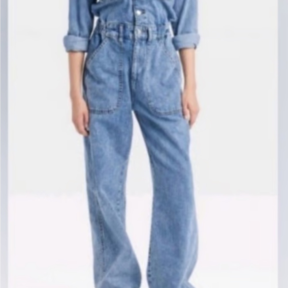 Universal Thread Baggy Denim Jumpsuit NWT - Picture 4 of 15